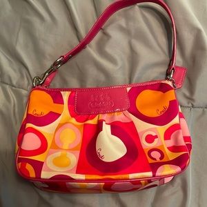 Bright Colored Coach Purse with Change Purse